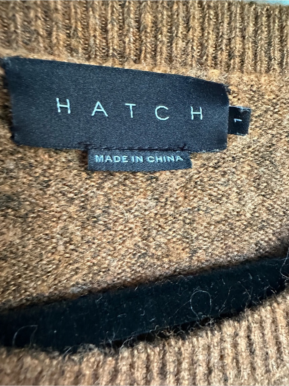 Hatch Short-Sleeve Crewneck Sweater dress in Rust - Picture 3 of 3